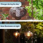 2 Extra Large Hanging Solar Lanterns for Garden