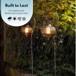 2 Extra Large Hanging Solar Lanterns for Garden