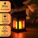 Realistic Solar Candle Lantern - Flickering Amber Light