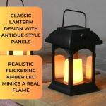 Realistic Solar Candle Lantern - Flickering Amber Light