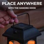 Realistic Solar Candle Lantern - Flickering Amber Light