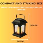 Realistic Solar Candle Lantern - Flickering Amber Light