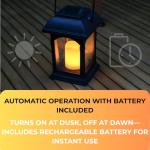 Realistic Solar Candle Lantern - Flickering Amber Light