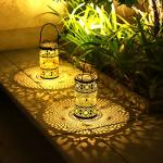 2 Pack Waterproof Solar Lanterns for Gardens