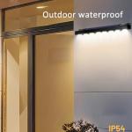 8 LED Solar Wall Lights - Waterproof Outdoor Spotlights