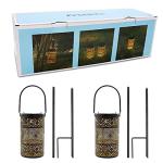 2 Pack Waterproof Solar Lanterns for Gardens
