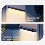 8 LED Solar Wall Lights - Waterproof Outdoor Spotlights