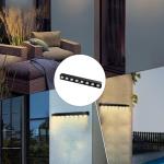 8 LED Solar Wall Lights - Waterproof Outdoor Spotlights