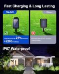 FALOVE Waterproof Solar Spotlight Set with 2 Modes
