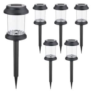6 Pack Outdoor Solar Garden Lights with Stakes