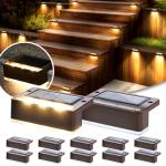 12 Pack Solar LED Outdoor Stair Lights