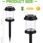 6 Pack Outdoor Solar Garden Lights with Stakes