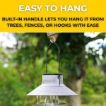 2 Pack Solar Hanging Cage Lanterns, Warm White