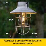 2 Pack Solar Hanging Cage Lanterns, Warm White