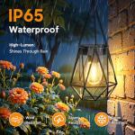 RECHOO Solar Hanging Lanterns - 2 Pack, Warm White