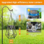 RECHOO Solar Hanging Lanterns - 2 Pack, Warm White