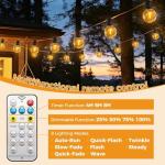 Shatterproof Solar Festoon Lights for Outdoor Use