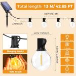 Shatterproof Solar Festoon Lights for Outdoor Use