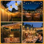 Shatterproof Solar Festoon Lights for Outdoor Use
