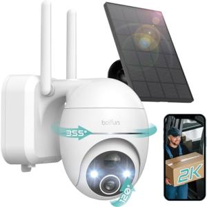 BOIFUN Solar Outdoor Security Camera with Night Vision