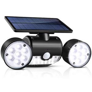 UNIFUN Waterproof Solar Wall Lights with Dual Spotlights