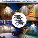 UNIFUN Waterproof Solar Wall Lights with Dual Spotlights
