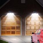 UNIFUN Waterproof Solar Wall Lights with Dual Spotlights