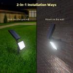 OUSFOT Waterproof LED Solar Spotlights with 5 Modes