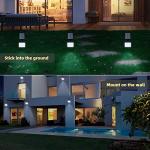 OUSFOT Waterproof LED Solar Spotlights with 5 Modes