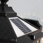 Retro Waterproof Solar Wall Lantern Light - Black