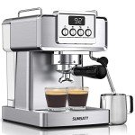 Stainless Steel Espresso Machine with Milk Frother