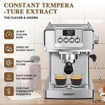 Stainless Steel Espresso Machine with Milk Frother