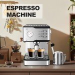 Geek Chef 20 Bar Espresso Machine with Milk Frother