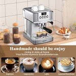Stainless Steel Espresso Machine with Milk Frother