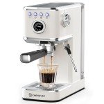 Stainless Steel Espresso Machine with Milk Frother