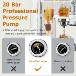 Stainless Steel Espresso Machine with Milk Frother