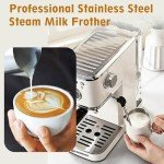 Stainless Steel Espresso Machine with Milk Frother