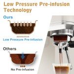 Stainless Steel Espresso Machine with Milk Frother