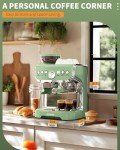Amaste Espresso Machine with Grinder and Steam Wand