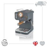 Nordic Espresso Machine with Milk Frother, Grey