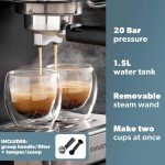Daewoo 20-Bar Espresso Machine with Steam Wand