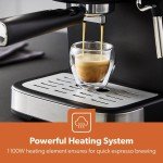 GEEPAS Espresso & Cappuccino Machine with Frother