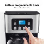 12-Cup Digital Filter Coffee Maker with Grinder