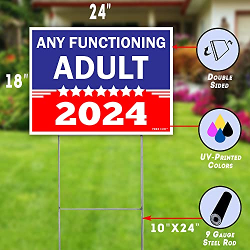 Any Functioning Adult 2024 Yard Signs & Stickers