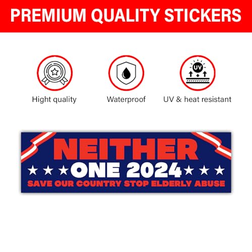 Neither One 2024 Political Bumper Sticker