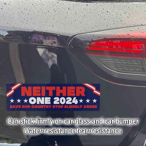 Neither One 2024 Political Bumper Sticker