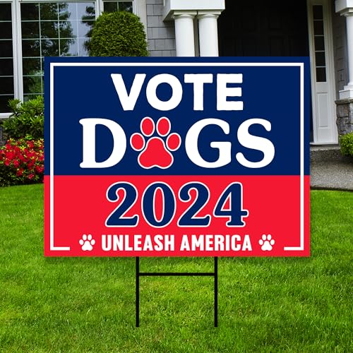 Funny Dogs 2024 Presidential Election Yard Sign