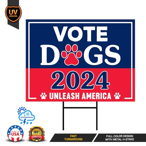 Funny Dogs 2024 Presidential Election Yard Sign