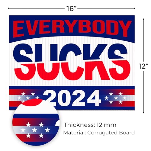 Funny Double-Sided Political Yard Signs - 2024