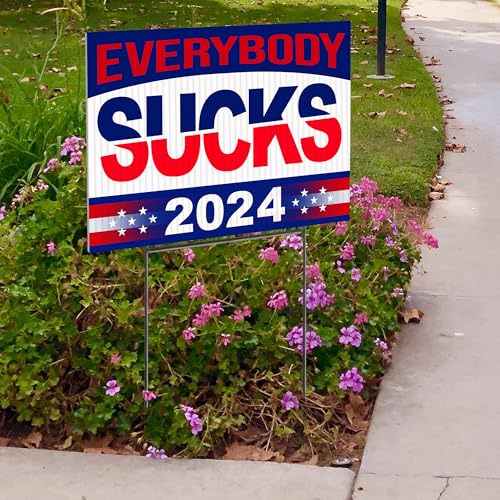 Funny Double-Sided Political Yard Signs - 2024